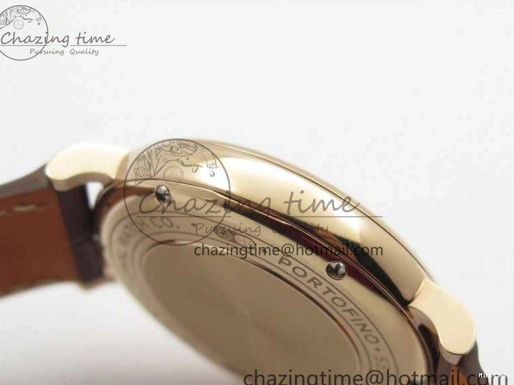 MIROTIME 1226 Portofino 37mm RG V7F 1:1 Best Edition Gray Dial on Deep Brown Leather Strap A SunProtective 7090